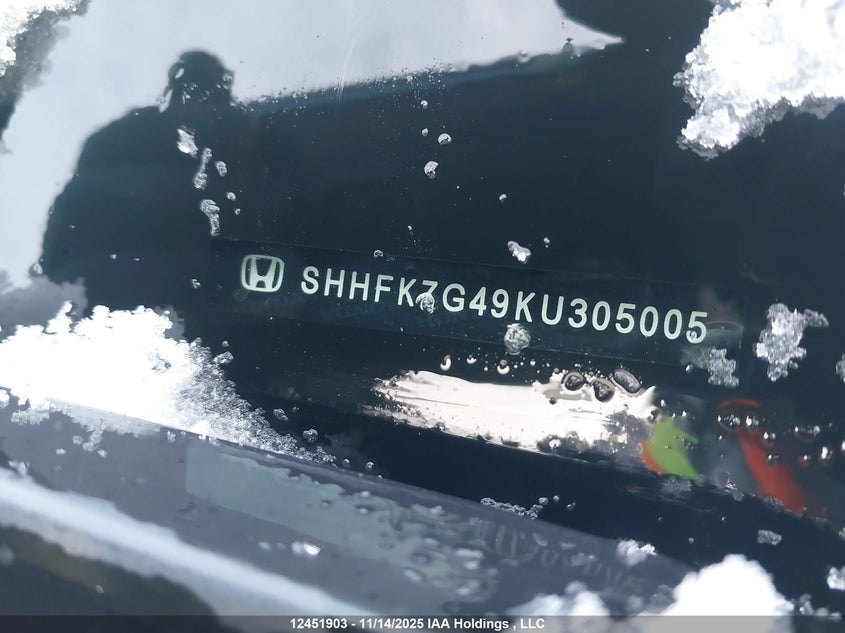SHHFK7G49KU305005 2019 HONDA CIVIC photo no. 19
