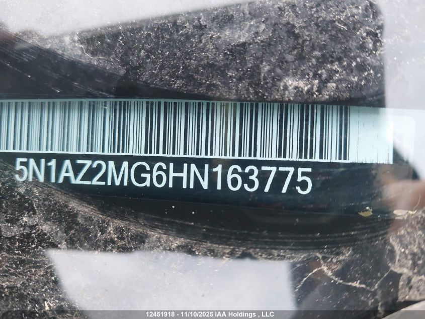 2017 Nissan Nissan VIN: 5N1AZ2MG6HN163775 Lot: 12451918