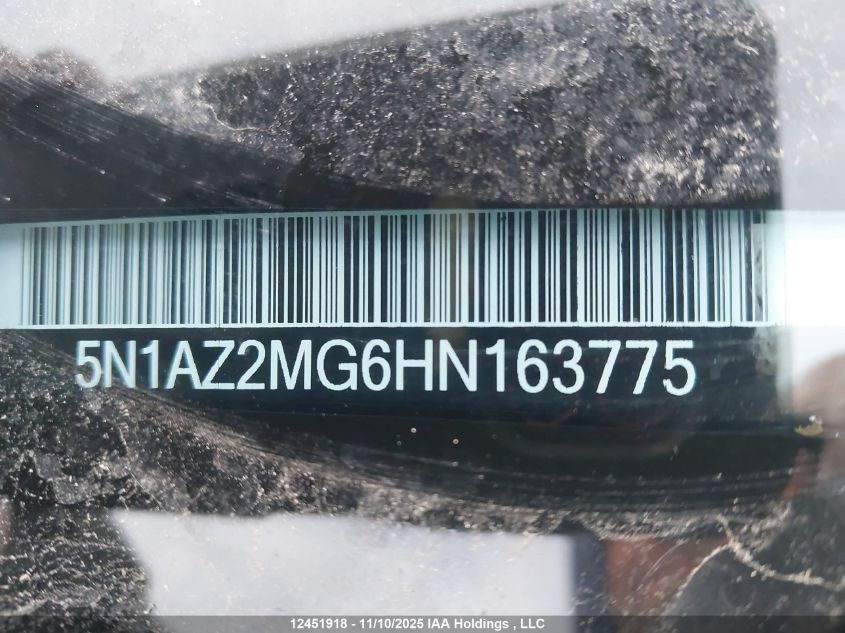 2017 Nissan Nissan VIN: 5N1AZ2MG6HN163775 Lot: 12451918