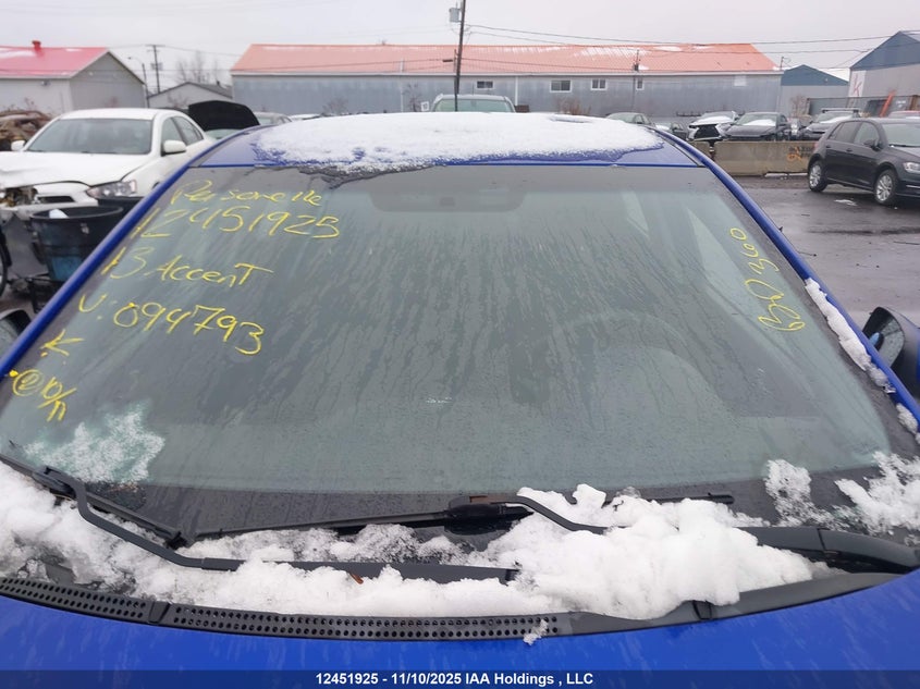 2013 Hyundai Accent Gls/Gs VIN: KMHCT5AE4DU094793 Lot: 12451925