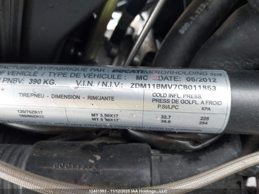 ZDM11BMV7CB011853 2012 DUCATI STREETFIGHTER photo no. 13