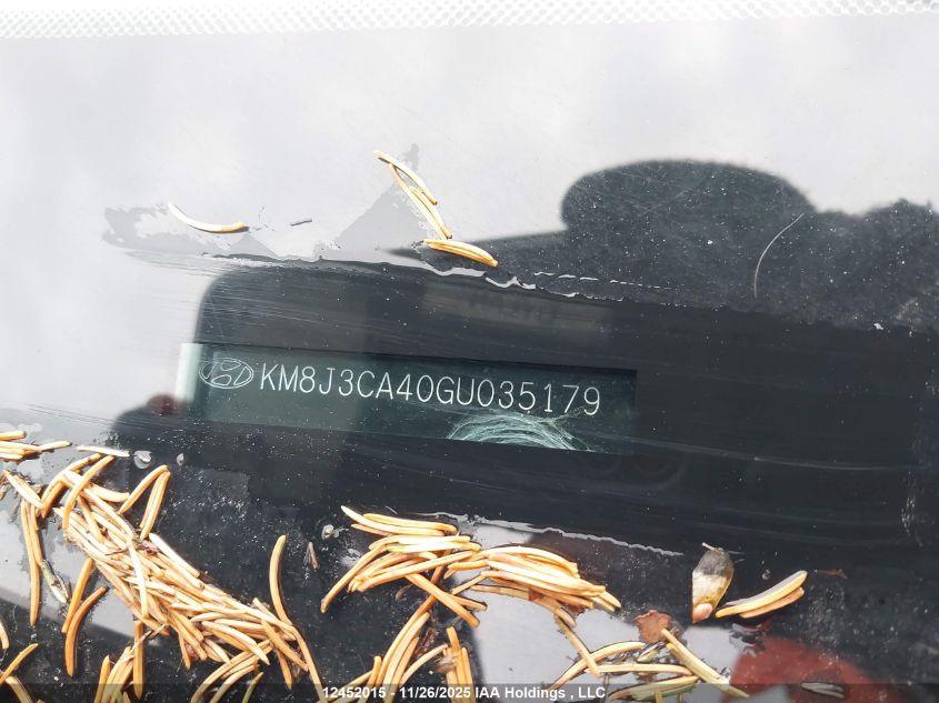 2016 Hyundai Tucson Limited/Sport And Eco/Se VIN: KM8J3CA40GU035179 Lot: 12452015