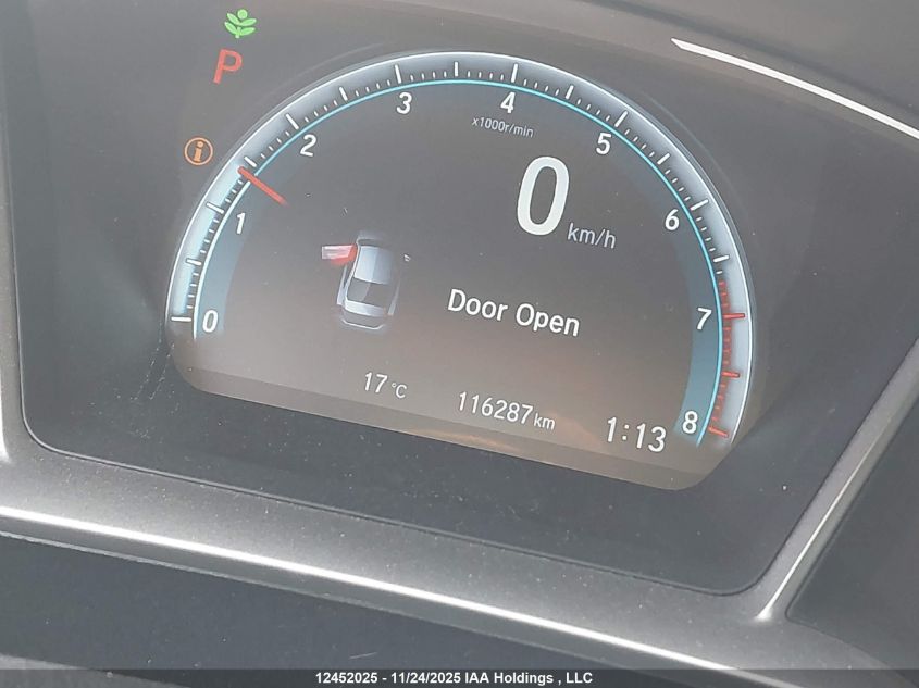 2019 Honda Civic VIN: 2HGFC2F7XKH039048 Lot: 12452025