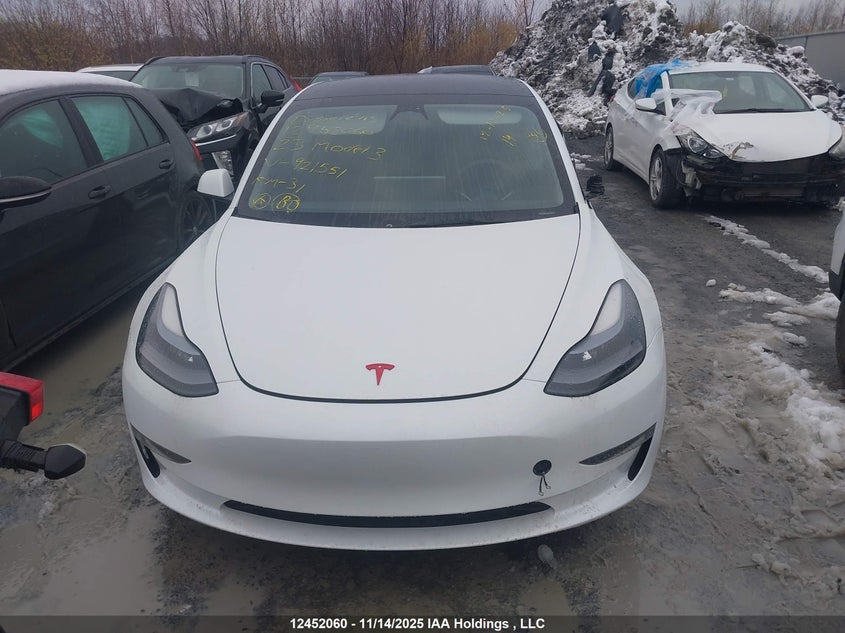 2023 Tesla Model 3 Long Range VIN: LRW3E1EBXPC921551 Lot: 12452060
