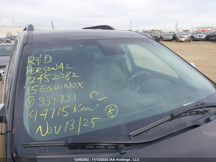 2015 Chevrolet Equinox Lt VIN: 2GNFLFE32F6339731 Lot: 12452082