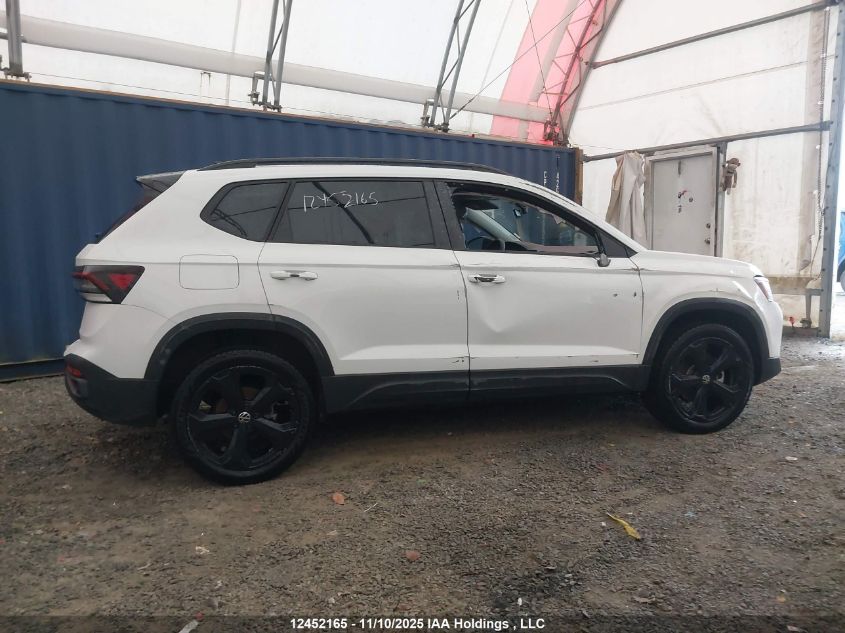 2025 Volkswagen Taos Comfortline Black Edition VIN: 3VV2C7B29SM036052 Lot: 12452165