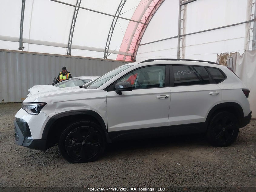 2025 Volkswagen Taos Comfortline Black Edition VIN: 3VV2C7B29SM036052 Lot: 12452165