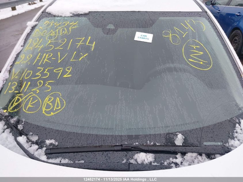2022 Honda Hr-V Lx VIN: 3CZRU6H30NM103592 Lot: 12452174