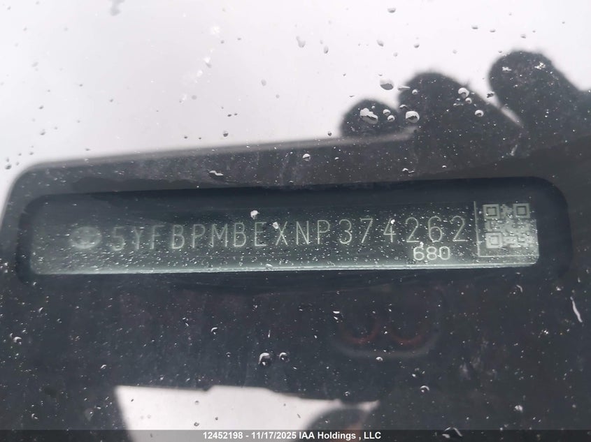 5YFBPMBEXNP374262 2022 TOYOTA COROLLA photo no. 18
