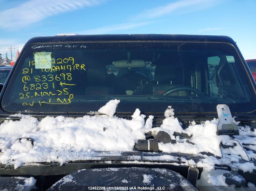 2021 Jeep Wrangler Unlimited Rubicon VIN: 1C4JJXFG9MW833698 Lot: 12452209