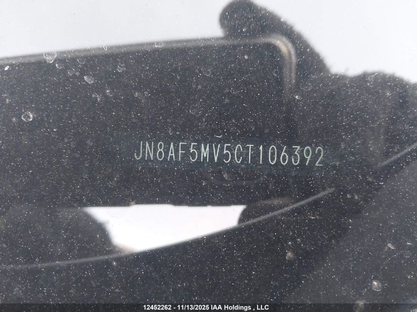 2012 Nissan Juke S/Sv/Sl VIN: JN8AF5MV5CT106392 Lot: 12452262