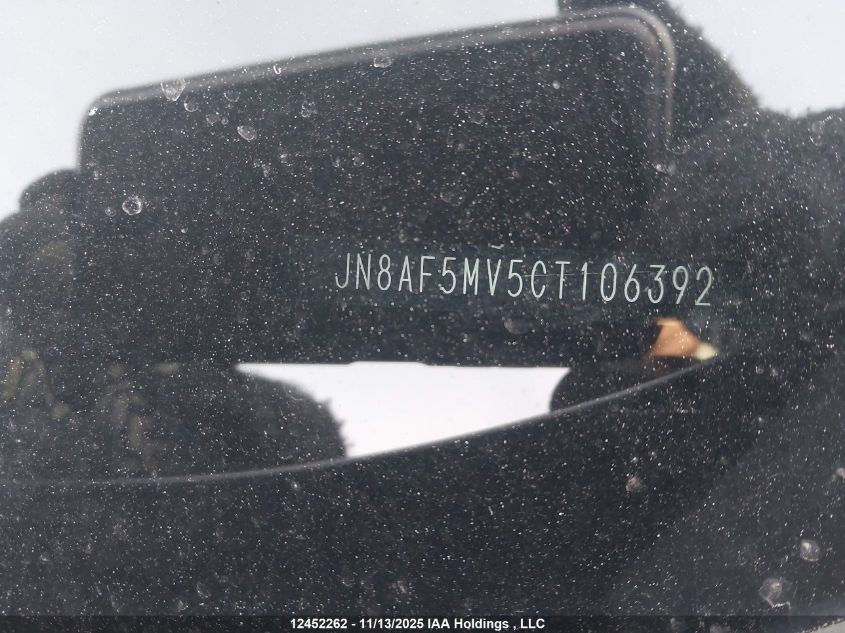 2012 Nissan Juke S/Sv/Sl VIN: JN8AF5MV5CT106392 Lot: 12452262