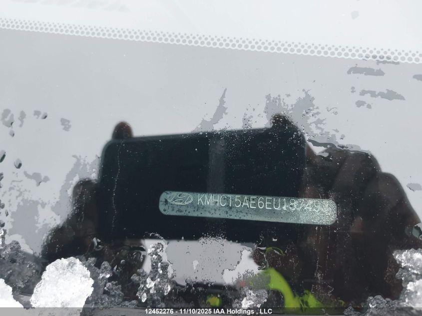 2014 Hyundai Accent Gl VIN: KMHCT5AE6EU187493 Lot: 12452276