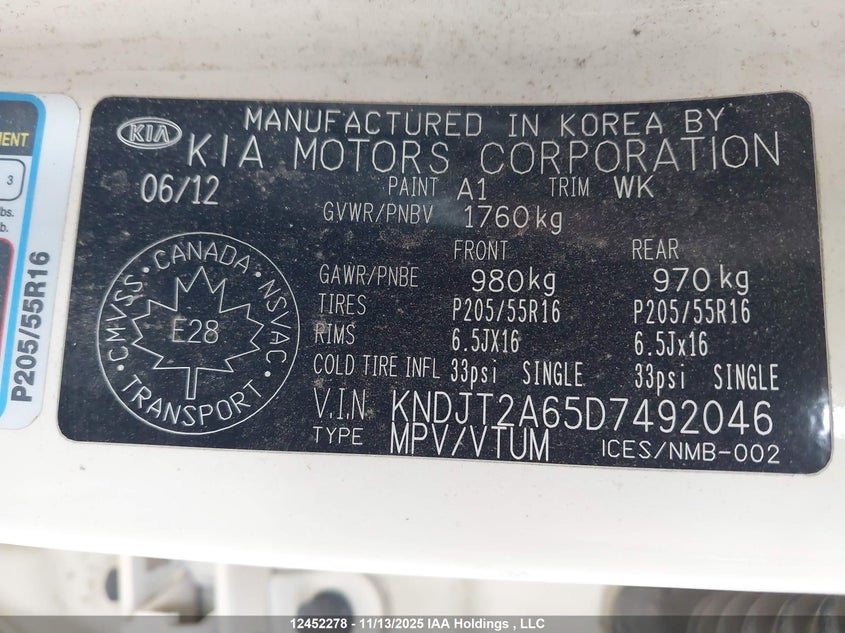 KNDJT2A65D7492046 2013 KIA SOUL photo no. 9