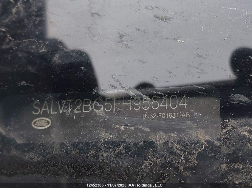 2015 Land Rover Range Rover Evoque Dynamic VIN: SALVT2BG5FH956404 Lot: 12452305