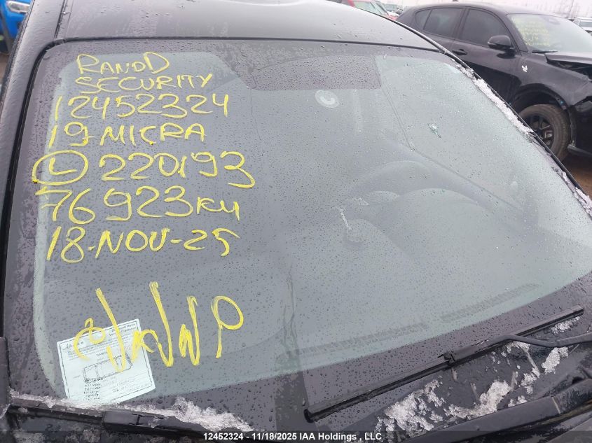 2019 Nissan Micra S/Sr/Sv VIN: 3N1CK3CP3KL220193 Lot: 12452324