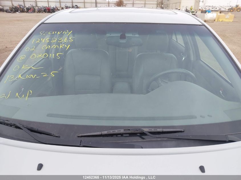 2002 Toyota Camry Le/Xle VIN: JTDBE30K520020115 Lot: 12452365