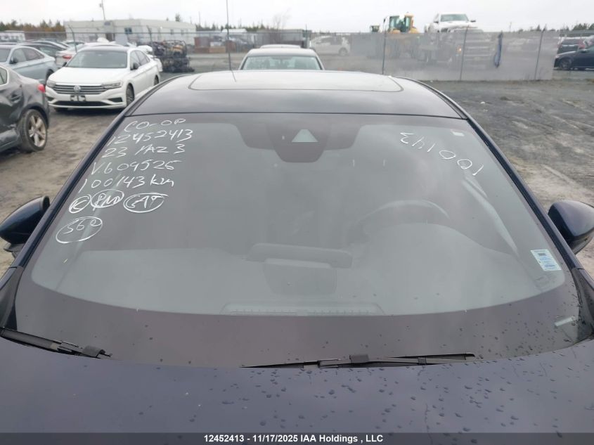 2023 Mazda Mazda3 Gs VIN: JM1BPBLM7P1609525 Lot: 12452413