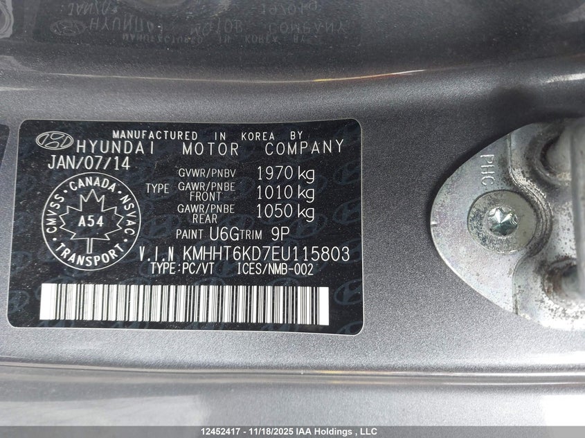 KMHHT6KD7EU115803 2014 HYUNDAI GENESIS COUPE photo no. 9