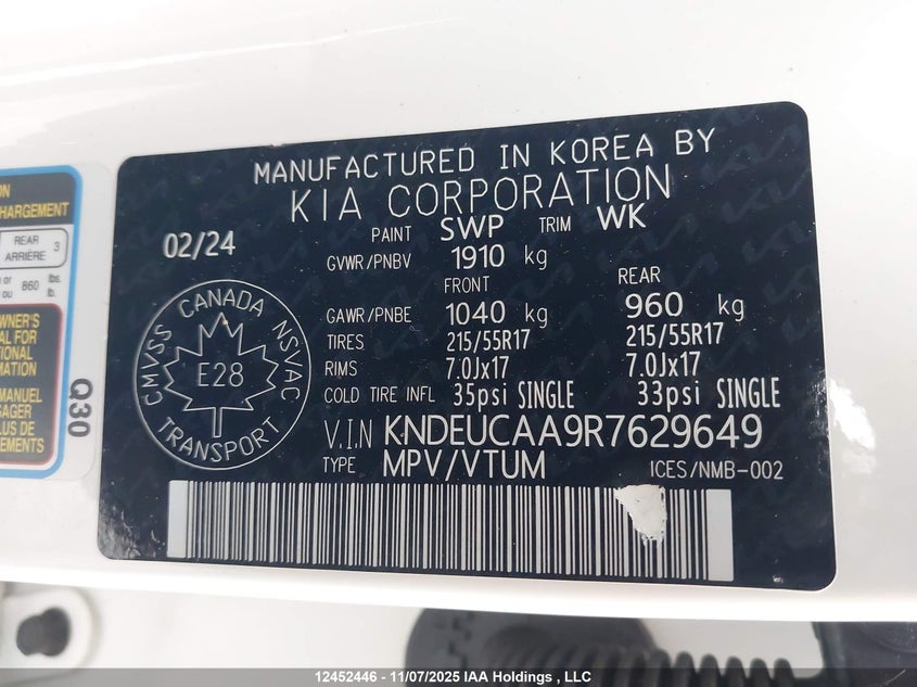 KNDEUCAA9R7629649 2024 KIA SELTOS photo no. 9
