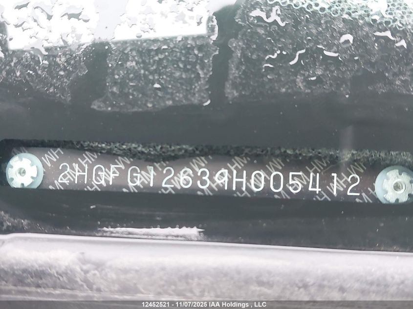 2009 Honda Civic Lx VIN: 2HGFG12639H005412 Lot: 12452521