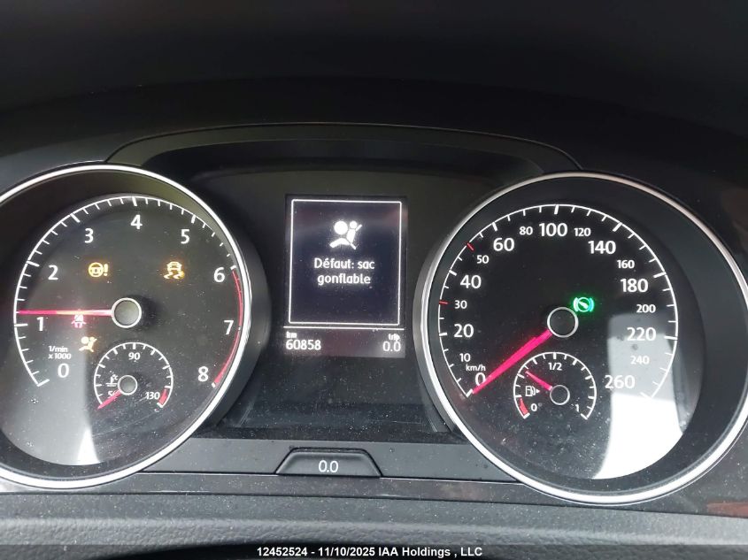 2019 Volkswagen Golf S/Se VIN: 3VWG57AU7KM033312 Lot: 12452524