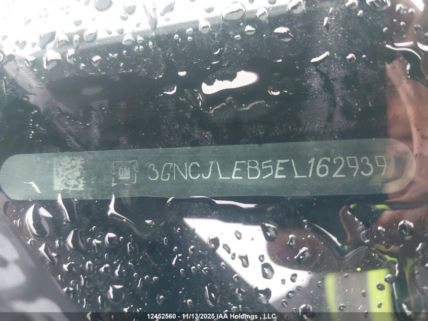 2014 Chevrolet Trax VIN: 3GNCJLEB5EL162939 Lot: 12452560