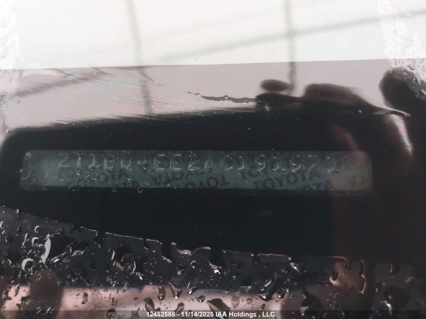 2010 Toyota Corolla Le VIN: 2T1BU4EE2AC191971 Lot: 12452585