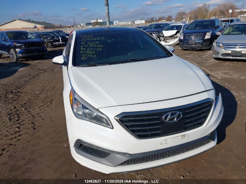 2016 Hyundai Sonata Sport/Limited VIN: 5NPE34AB0GH345160 Lot: 12452627