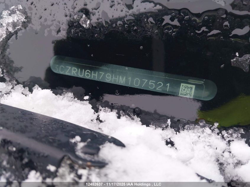 2017 Honda Hr-V Exl VIN: 3CZRU6H79HM107521 Lot: 12452637