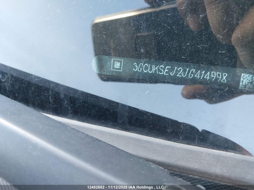 2018 Chevrolet Silverado 1500 1Lz/2Lz VIN: 3GCUKSEJ2JG414998 Lot: 12452652