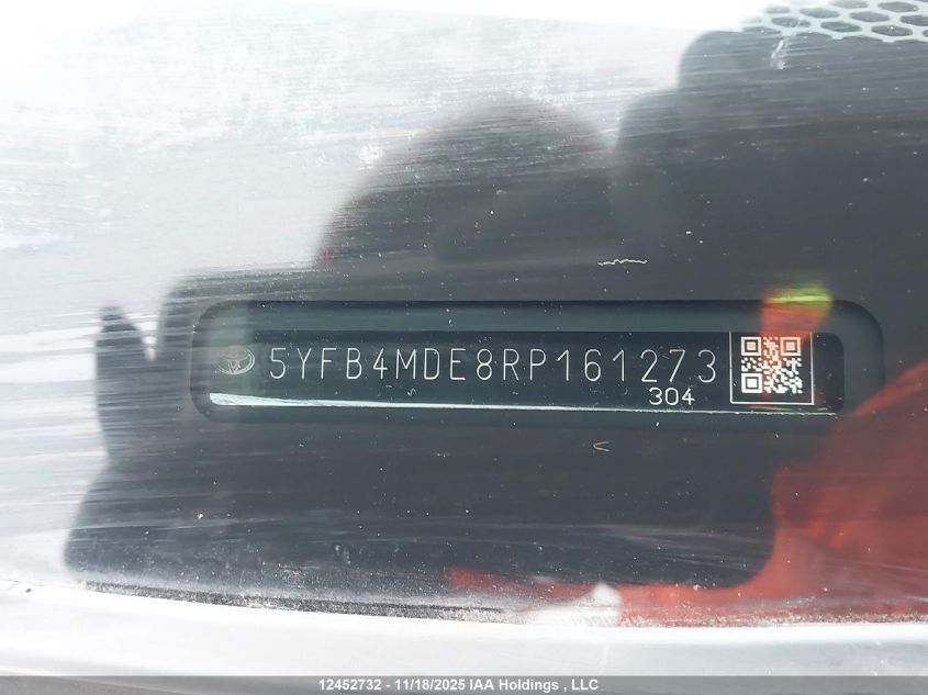 2024 Toyota Corolla Le VIN: 5YFB4MDE8RP161273 Lot: 12452732