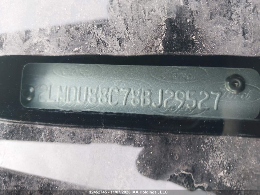 2008 Lincoln Mkx VIN: 2LMDU88C78BJ29527 Lot: 12452745