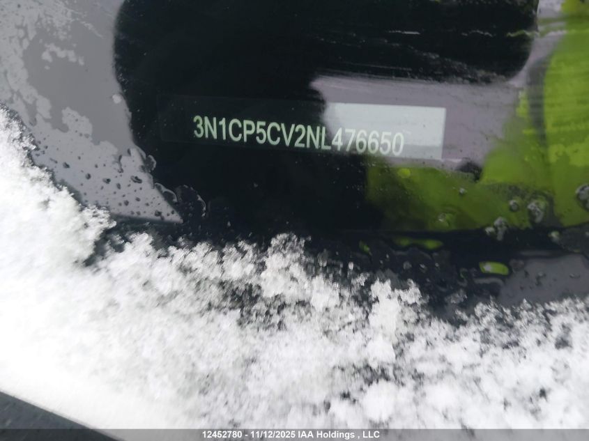 2022 Nissan Kicks Sv VIN: 3N1CP5CV2NL476650 Lot: 12452780