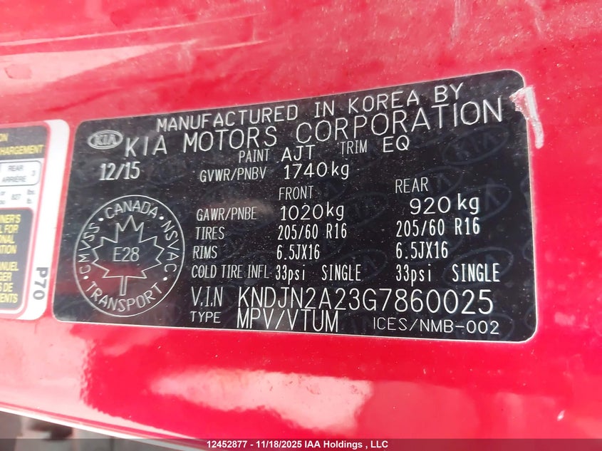 KNDJN2A23G7860025 2016 KIA SOUL photo no. 9