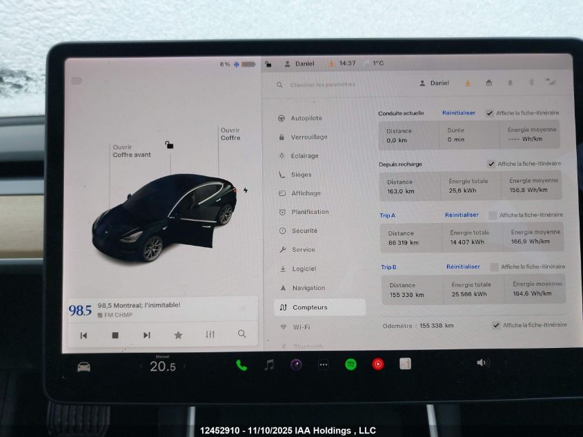 2019 Tesla Model 3 VIN: 5YJ3E1EA0KF403017 Lot: 12452910