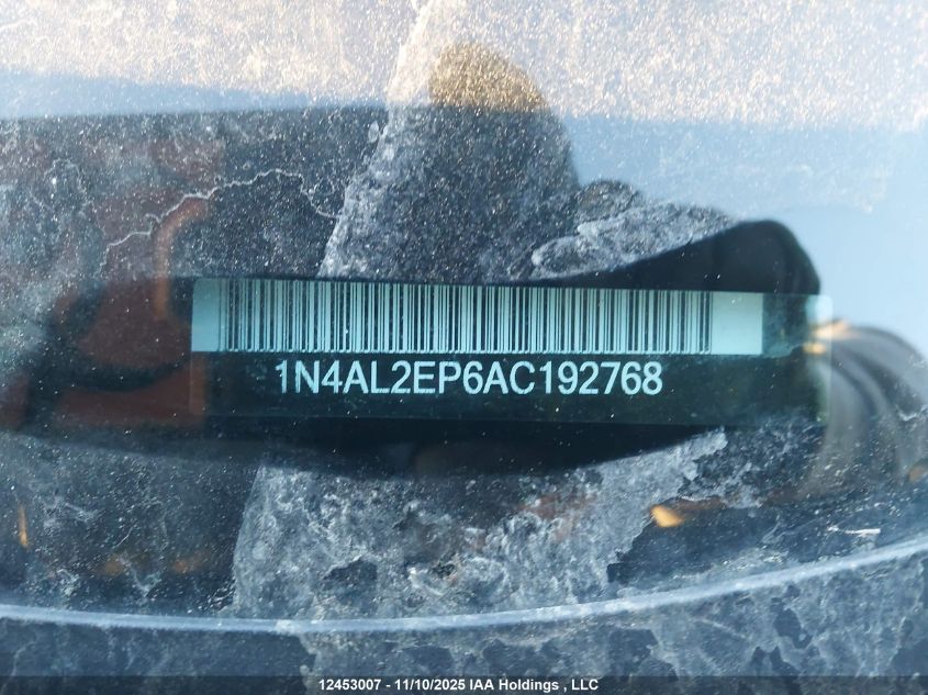 2010 Nissan Altima 2.5 S VIN: 1N4AL2EP6AC192768 Lot: 12453007