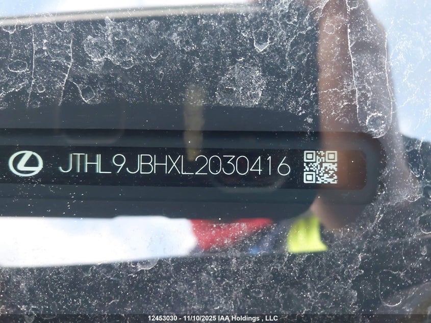 2020 Lexus Ux 250H VIN: JTHL9JBHXL2030416 Lot: 12453030