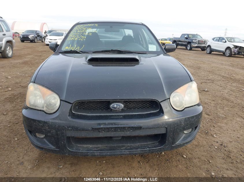 2004 Subaru Impreza Wrx VIN: JF1GD29624G502338 Lot: 12453046