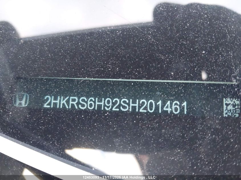 2025 Honda Cr-V Touring Hybrid VIN: 2HKRS6H92SH201461 Lot: 12453093