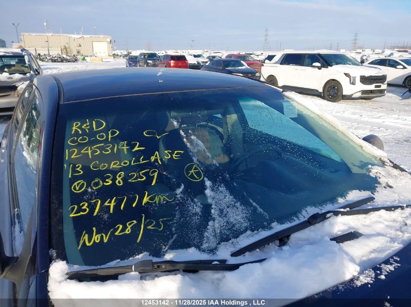 2013 Toyota Corolla Ce VIN: 2T1BU4EE3DC038259 Lot: 12453142