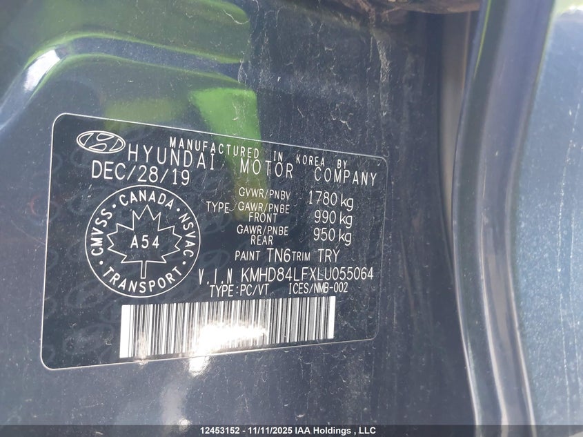 KMHD84LFXLU055064 2020 HYUNDAI ELANTRA photo no. 9