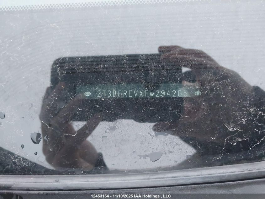 2015 Toyota Rav4 VIN: 2T3BFREVXFW294205 Lot: 12453154