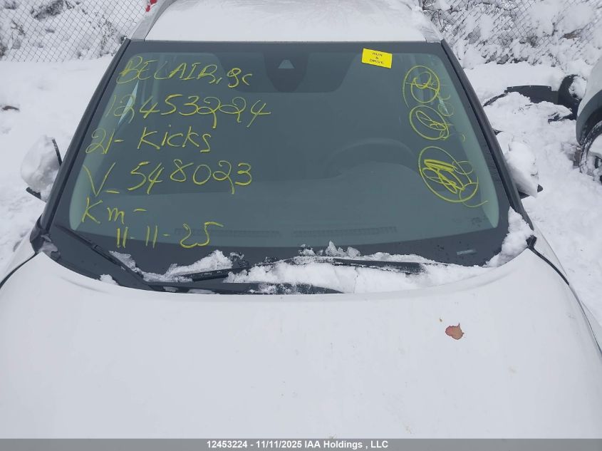 2021 Nissan Kicks VIN: 3N1CP5CV9ML548023 Lot: 12453224