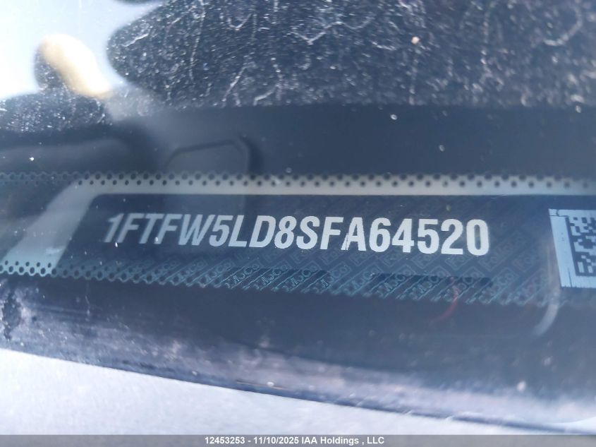 2025 Ford F-150 Lariat VIN: 1FTFW5LD8SFA64520 Lot: 12453253