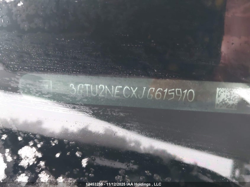 2018 GMC Sierra 1500 Slt VIN: 3GTU2NECXJG615910 Lot: 12453255