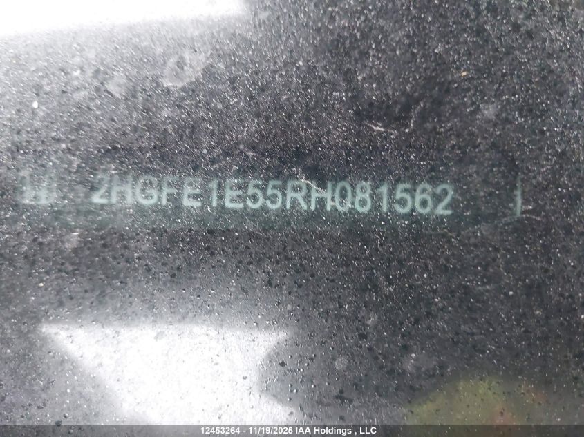 2024 Honda Civic Si Si VIN: 2HGFE1E55RH081562 Lot: 12453264