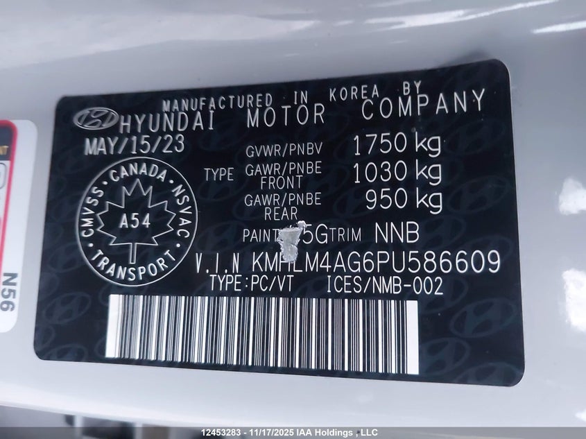 KMHLM4AG6PU586609 2023 HYUNDAI ELANTRA photo no. 9