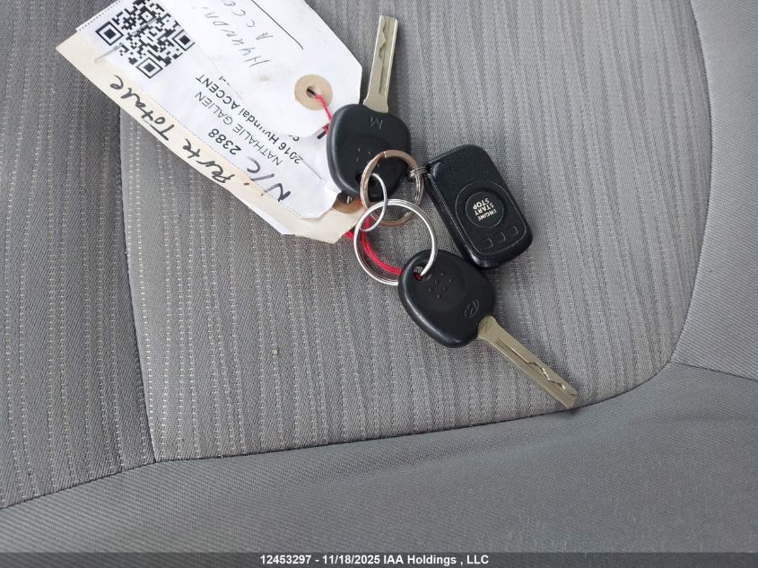 2016 Hyundai Accent VIN: KMHCT4AE8GU082354 Lot: 12453297