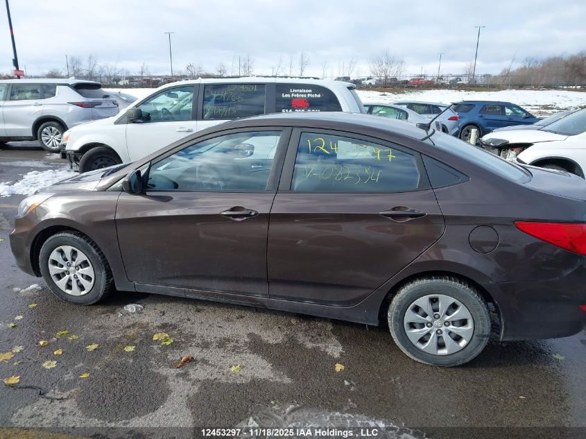 2016 Hyundai Accent VIN: KMHCT4AE8GU082354 Lot: 12453297